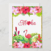 Aloha Tropical Luau Anniversaire Luau Invitation (Dos)
