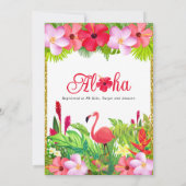 Aloha Tropical Luau Baby shower Invitation (Dos)