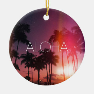 Aloha Tropical Night Keramisch Ornament