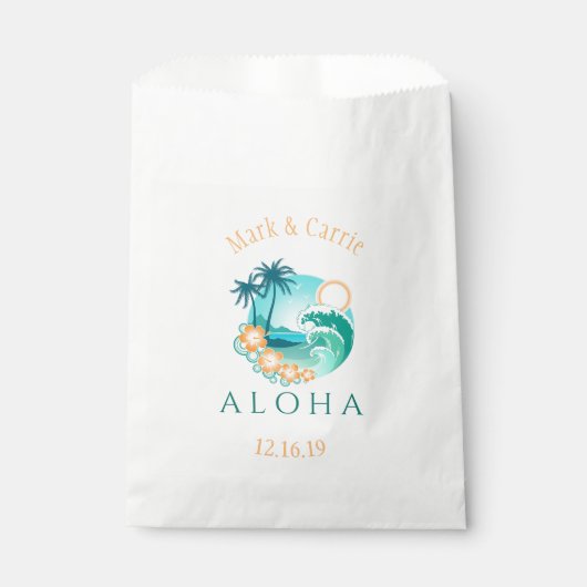 Aloha Tropical Personalized Bedankzakje (Voorkant)