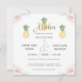 Aloha Tropical Pineapple Beach Invitation de maria (Devant)