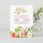 Aloha Tropical Retirement Party Invitation (Debout devant)