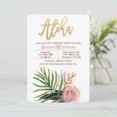 Aloha Tropical Retirement Party Invitation (Debout devant)