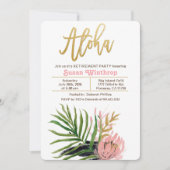Aloha Tropical Retirement Party Invitation (Devant)