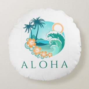 Aloha Tropical Rond Kussen