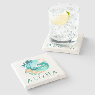 Aloha Tropical Stenen Onderzetter