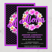 Aloha Tropisch Afstuderen Luau Party Kaart (Voorkant / Achterkant)
