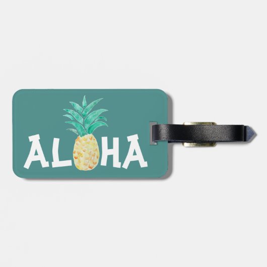 Aloha tropisch ananas Bagagelabel (Achterkant horizontaal)