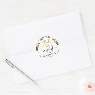 Aloha tropisch baby shower ronde sticker