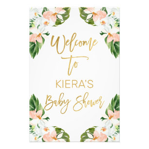 Aloha tropisch baby shower welkomstbord foto afdruk