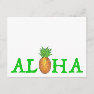 ALOHA Tropisch eiland Hawaïaanse ananas Hawaï Briefkaart
