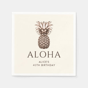 Aloha Tropisch feest met ananas Servet