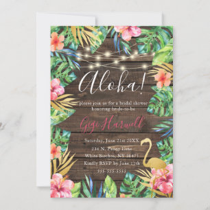 Aloha Tropisch Luau Hawaiian Vrijgezellenfeest Kaart