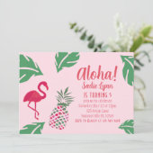 Aloha tropische anananasappel Hawaiian Birthday Kaart (Staand voorkant)