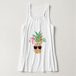 Aloha Tropische Ananas Dames Flowy Tanktop