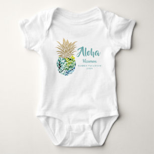 Aloha tropische ananas familie vakantie op maat romper