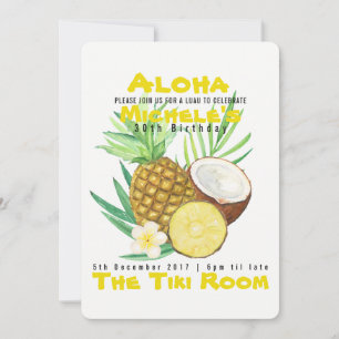 Aloha, tropische ananas uitnodiging