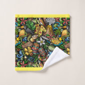 ALOHA Tropische Badhanddoek Set Bad Handdoek (Wasdoekje)