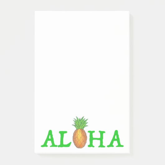ALOHA Tropische Hawaï Hawaiian Pineapple Post-its Post-it® Notes (Voorkant)