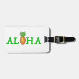 ALOHA Tropische Hawaiian Island Pineappel Fruit Bagagelabel