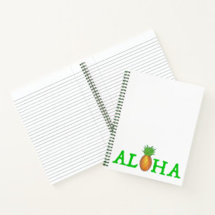 ALOHA Tropische Hawaiian Island Pineappel Fruit Notitieboek