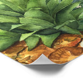 Aloha Tropische houtskoolbladeren en lichte zomer Poster (Hoek)