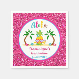 Aloha Tropische Luau Graduation Party Papier Servet