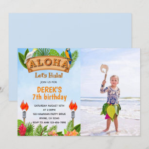 Aloha tropische uitnodiging van de dag van de gebo