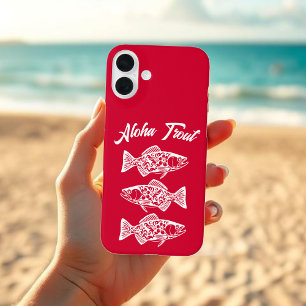 Aloha Trout-Hawaiian Cherry Red iPhone 16 Plus Hoesje