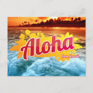 Aloha uit Hawaï ansichtkaart Briefkaart