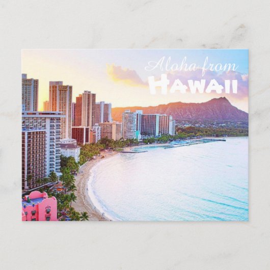 Aloha uit Hawaii Briefkaart (Voorkant)
