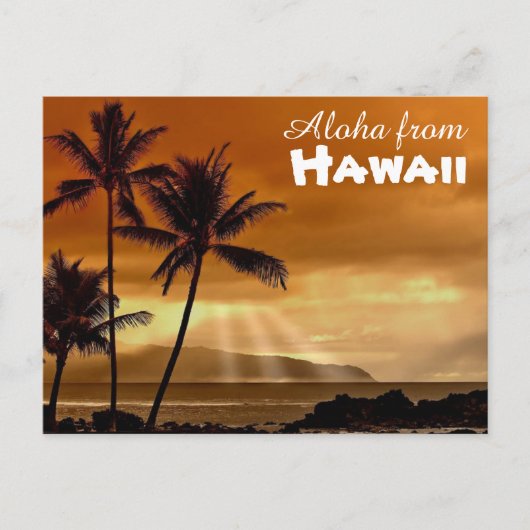 Aloha uit Hawaii Briefkaart (Voorkant)