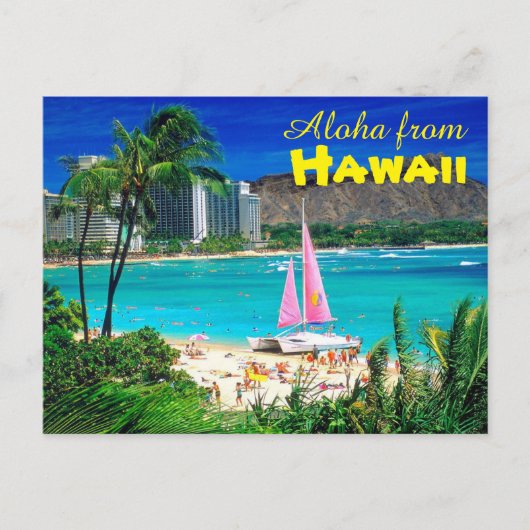 Aloha uit Hawaii Briefkaart (Voorkant)
