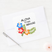 Aloha uit Hawaii Vierkante Sticker (Envelop)
