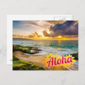 Aloha uit het Briefkaart Hawaï (Voorkant / Achterkant)