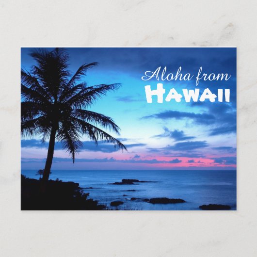 Aloha uit het Briefkaart Hawaï (Voorkant)