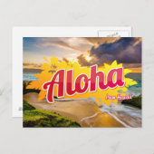 Aloha uit het Briefkaart Hawaï (Voorkant / Achterkant)