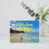 Aloha uit Waikiki Briefkaart (Staand voorkant)