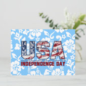 Aloha USA Hawaiian Floral Party invitations (Debout devant)