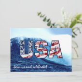 Aloha USA Wave Party Invitations (Debout devant)