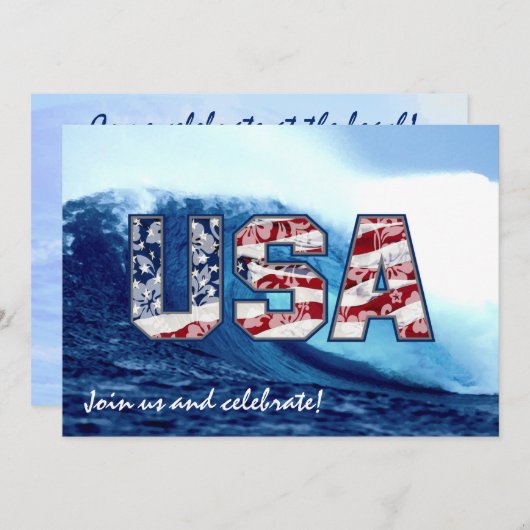 Aloha USA Wave Party Invitations