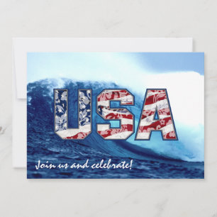 Aloha USA Wave Party-uitnodigingen Kaart