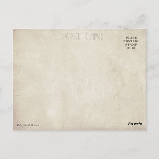 Aloha van Pa'ia Briefkaart (Achterkant)