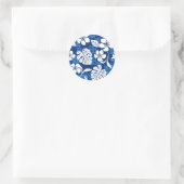 ALOHA VENDREDI (BLEU) STICKER ROND CLASSIQUE (Sac)