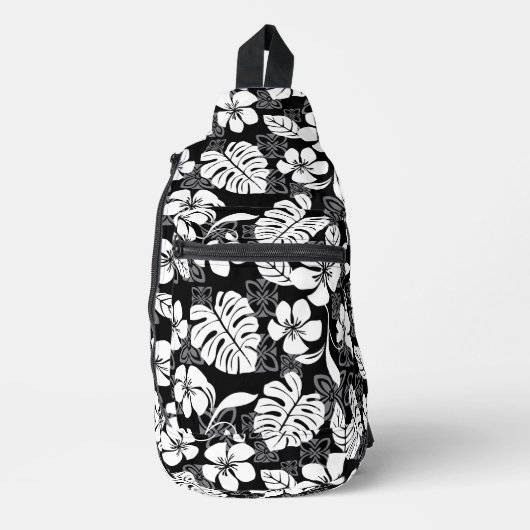 ALOHA VENDREDI MOTIF DANS SAC À SOUFFLE NOIR (Recto)