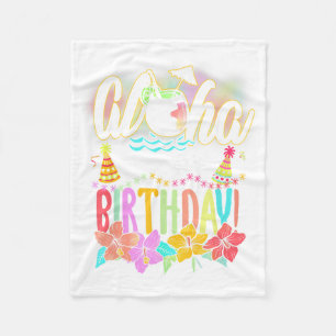 Aloha Verjaardag Hawaï Aloha Stranden Hawaï Fleece Deken