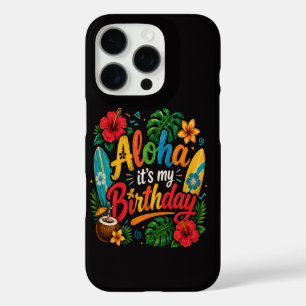 Aloha Verjaardag Hibiscus Hawaii iPhone 16 Pro Hoesje