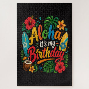Aloha Verjaardag Hibiscus Hawaii Legpuzzel