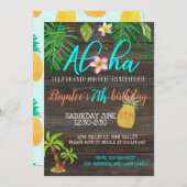 ALOHA verjaardag|Tropisch|Poolfeest Kaart (Voorkant / Achterkant)