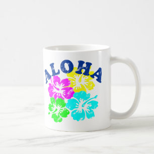 Aloha Vintage café Mug Été Fleurs hawaïennes